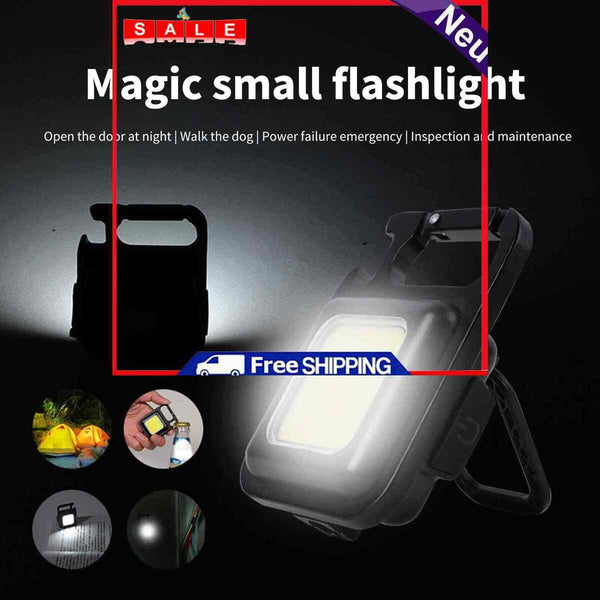 USB Mini LED Flashlights Rechargeable Pocket Lamp Bottle Opener 4 Lighting Modes