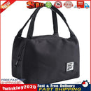 Waterproof Patch Lunch Bag Thermal Insulated Bento Case Handbag (Black) Newly