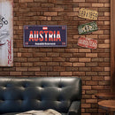 Tin Plates Wall Signs Retro Painting Austria License Metal Plate Poster for Bar