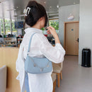 Fashion Women Butterfly Chain PU Underarm Bag Casual Small Handbags (Blue)