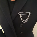 Accessory Hip Hop Minimalist Long Chain Big Pins Punk Brooches Cross Pendant