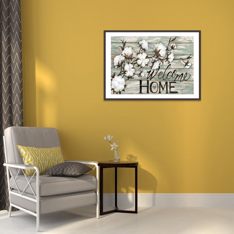 5D DIY Full Round Drill Diamond Painting Cotton Home Cross Stitch Embroidery Kit