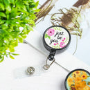 Retractable Anti-Lost Clip Lanyards Nurse ID Name Card Badge Holder Key Ring