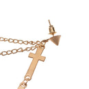 Dangle Drop Hip Hop Long Chain Stud Cross Earrings Tassel Earrings Multi-Layer