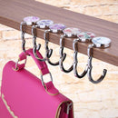 5pcs Flower Tree Foldable Hook Holder Handbag  Portable Hanger(F)