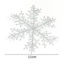 3pcs Christmas White Snowflake Windows Party Xmas Trees Hanging Decor (11cm
