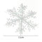 3pcs Christmas White Snowflake Windows Party Xmas Trees Hanging Decor (11cm