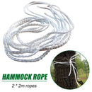 2pcs Park Garden Tree Hanging Swing Chair Bed Braided Strap 2m Hammock Tied R