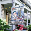 911 Flag We Will Never Forget The 20th Decorative House Banner Garden X4Z7