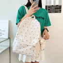 Casual Fashion Backpacks College Schoolbag Student School Bag Flower Prints Gift