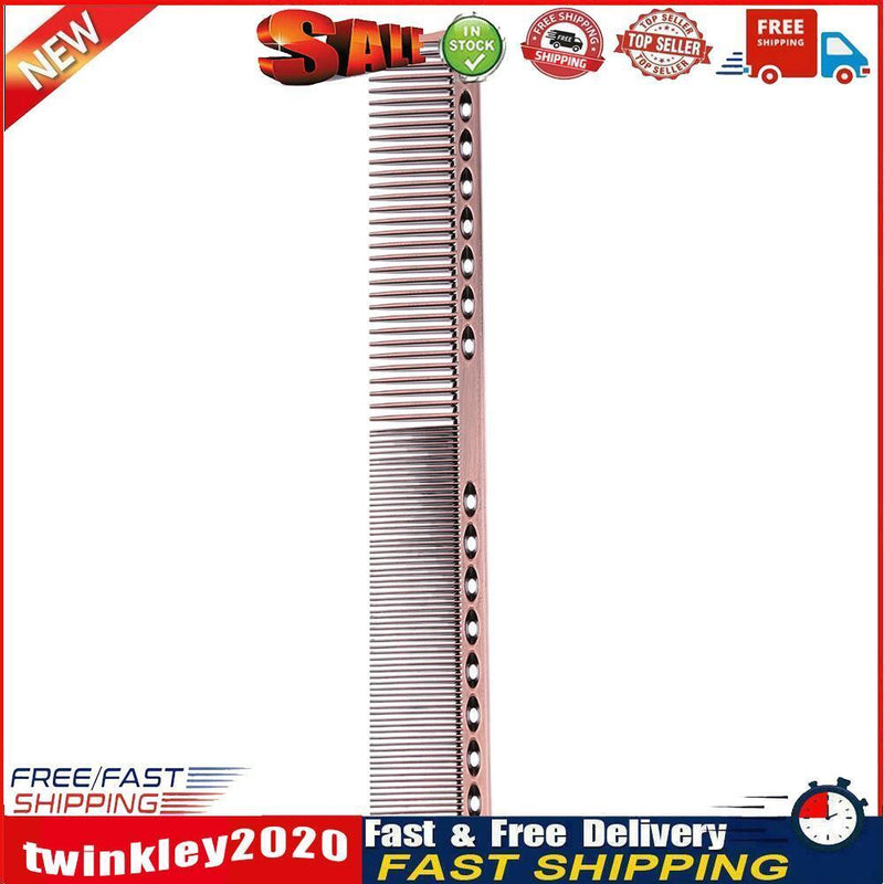 Aluminum Anti-static Hairdressing Combs Hair Cutting Hair Brush (Bronze) Newly