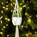 Macrame Plant Hangers Boho Hanging Ornament Decorations Pack of 2 (1) Newly