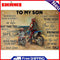 Ride Motorcycle Iron Art Poster Decor for Home Living Room Bar Pub Club Gate