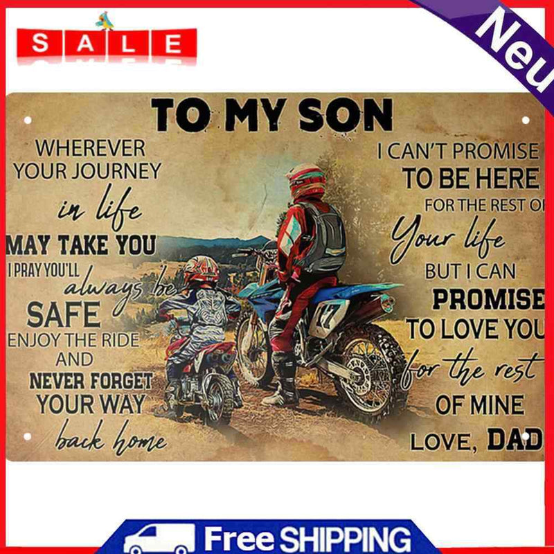 Ride Motorcycle Iron Art Poster Decor for Home Living Room Bar Pub Club Gate