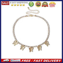 Rhinestone Pendant Necklace Women Butterfly Choker Bride Wedding Jewelry Gift
