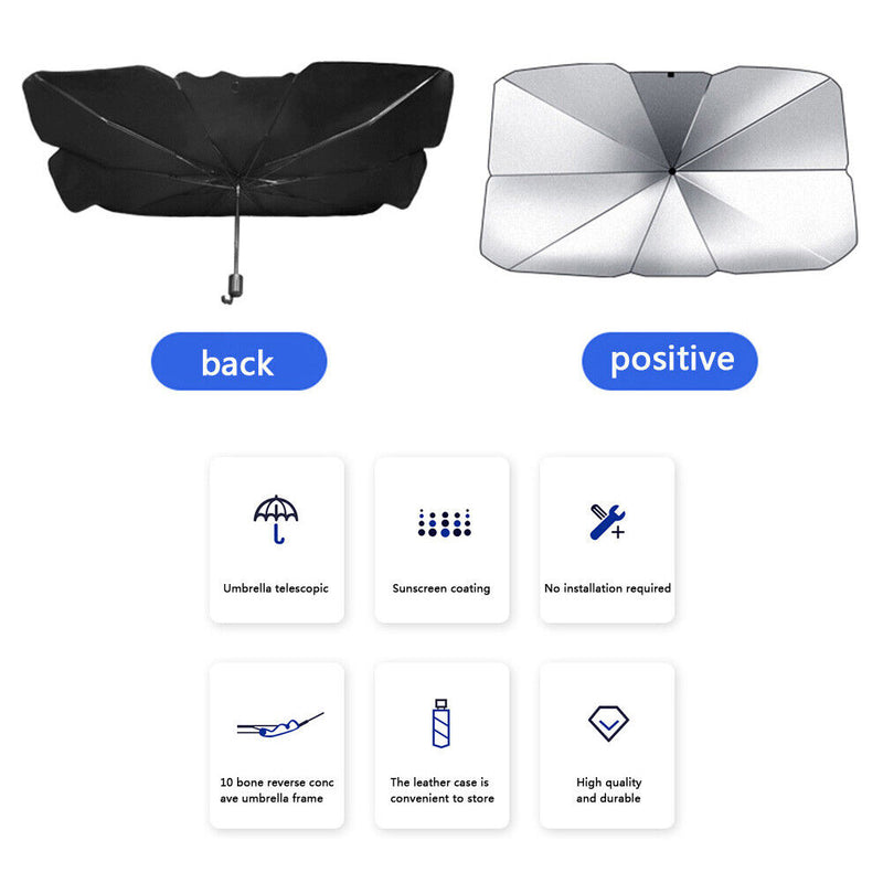 Auto Front Window Sunshade Interior Windshield Car Protector Parasol (L) Newly