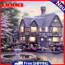 Newzeroin DIY 5D Diamond Painter Set, Complete Drill Lighting, Warm House, Kre