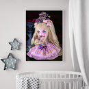 5D DIY Girl Special Shaped Diamond Painting Cross Stitch Kits Bedroom Wall