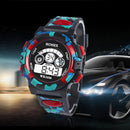 Outdoor Multifunction Waterproof Boy Sports Electronic Watches (Red) Newly