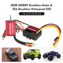 HOBBYFANS 2838 4500KV Brushless Motor + 35A Brushless ESC for 1/12 RC Cars