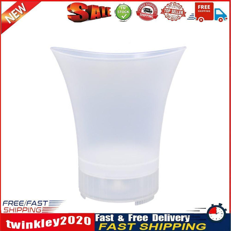 5L Beer Ice Bucket LED Plastic Bar KTV Party Ice Bucket Barware (Color) Newly