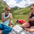 Portable Camping Lunch Box Dining Outdoor Hiking Picnic Aluminum Food Holder Pan