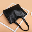 Fashion Ladies Large Capacity Commuter Handbag Solid Leather Shoulder Bag Totes