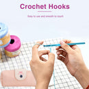 Smooth Aluminium Crochet Knitting Needle Hooks Kit for Weave Sewing Craft