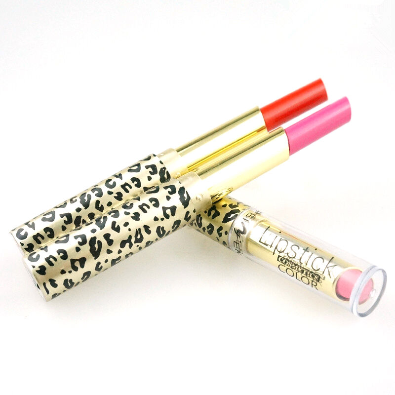 12 Color Cosmetic Makeup Bright Leopard Lipstick Lip Gloss Long Lasting Se hot.