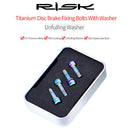 RISK 4pcs MTB Road Bike Disc Brake Clamp Crank Screws (Dazzling M6x18) Newly