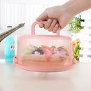 10 inch Round Portable Cake Box Fresh-keeping Case Birthday Decor (Pink) Newly
