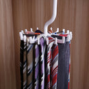 Rotating Tie Belt Rack Adjustable Tie Hanger Holds 20 Neck Ties Closet Organizer