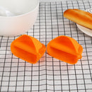 2pcs Silicone Anti-Slip Oven Gloves Heat Resistant Cooking Glove (Orange)