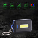 Mini Portable COB LED Flashlight Keychain Emergency Camping 3 Mode Pocket Torch