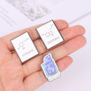 Clasp Denim Jackets Lapel Pin Letter Badge Enamel Pin Chemical Equation Brooch