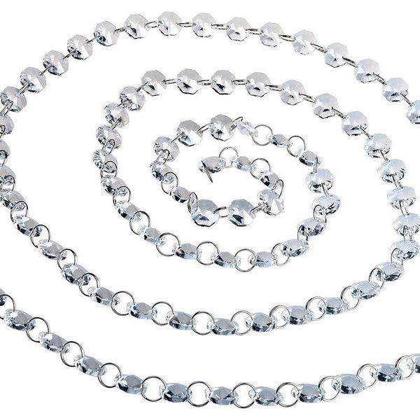 Crystal Acrylic Clear Bead Chandelier Garland Hanging Decor Wedding FT N0P3 G1I6