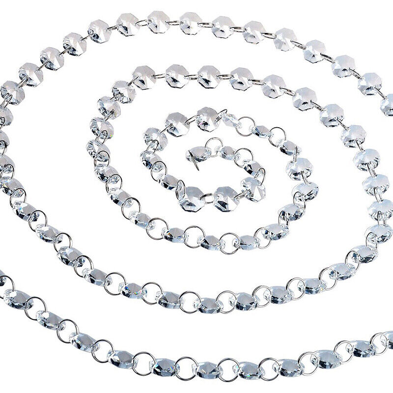 Crystal Acrylic Clear Bead Chandelier Garland Hanging Decor Wedding FT N0P3 G1I6