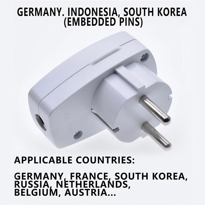 EU Plug 2Pin Power Swtich Receptacle Connector Plug Adapter Power Plug