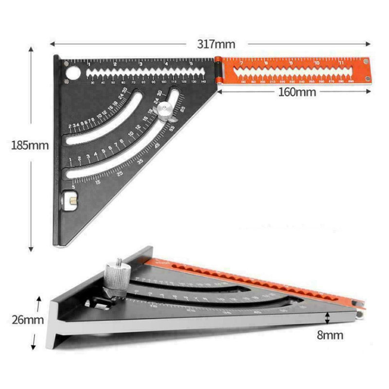 1*Multifunction Folding Triangle Ruler Folding Measuring Protractor0 Angle X1D6