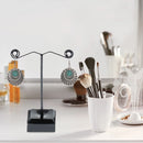 Acrylic Metal Stud Earring Display Rack Stand Jewelry Holder (Black S)