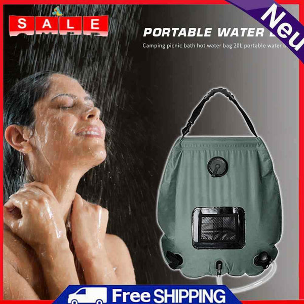 20L Portable Solar Shower Bag Outdoor Sports Camping PVC Water Storage Bags
