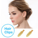 Seamless Hair Clips Golden Headwear Hair Claws for Women Girls Fixed Bangs Tools
