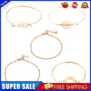 5pcs/Set Boho Shell Moon Chain Bracelet Ethnic Retro Bangle Beach Jewelry Gift