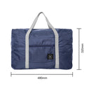 Solid Color Waterproof Foldable Travel Bag Portable Luggage Bag (Navy Blue)