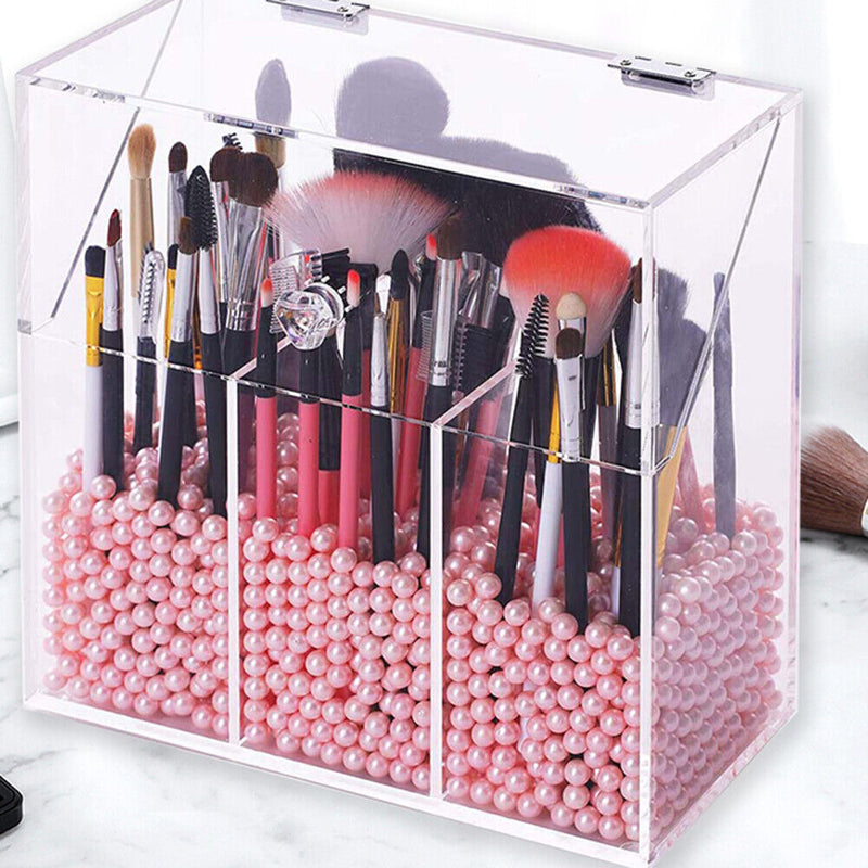 Practical Makeup Brushes Organizer Storage Box Modern Display Rack with Cov