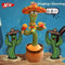 Dancing Cactus Talking Repeats What You Say Electronic Plush Toys with Ligh
