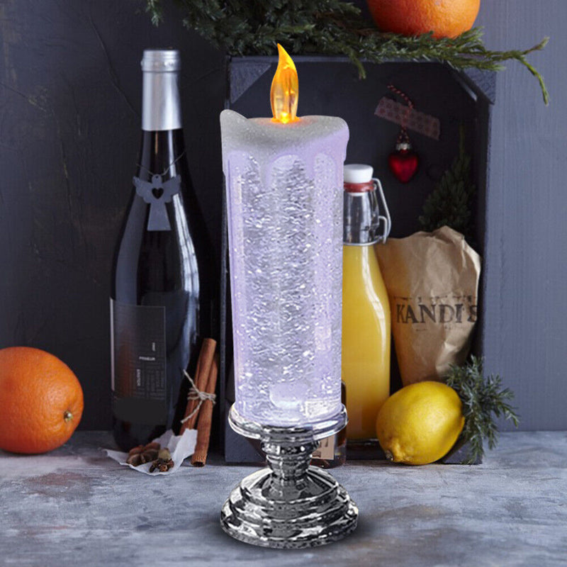 #A Night Lights Tourist Souvenirs LED Glitter Candle for Christmas Birthday Wedd