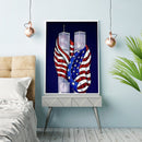 5D DIY Diamond Painting Flag Twin Tower Full Drill Rhinestone Mosaic Art Picture