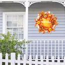 Autumn Artificial Pumpkin Harvest Door Wreath Fall Thanksgiving Decoration:
