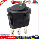 3 Models LED DIY Round Light Rocker Switch Power Button Switches (Green) Newly